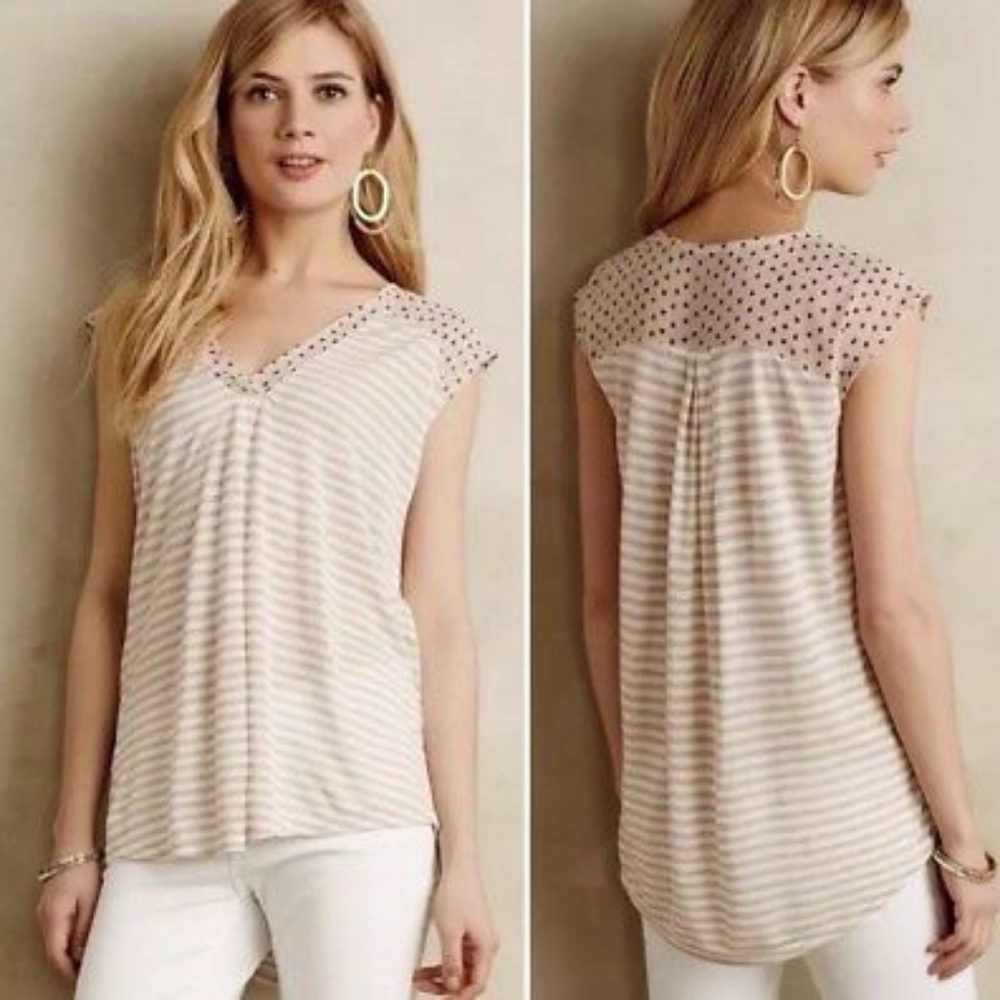 Yellow Button Daystriped Tee